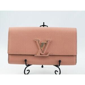 Louis Vuitton Capucines Wallet Pink Calfskin Leather  MI2177